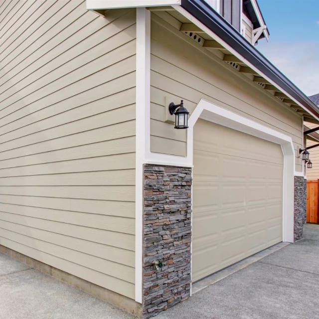 trim siding and garage door painting